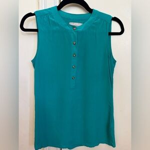 Banana Republic Turquoise Sleeveless Tank Blouse